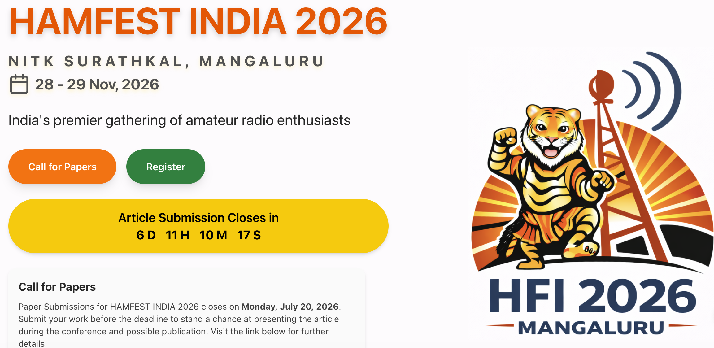 HAMFEST INDIA - 2026